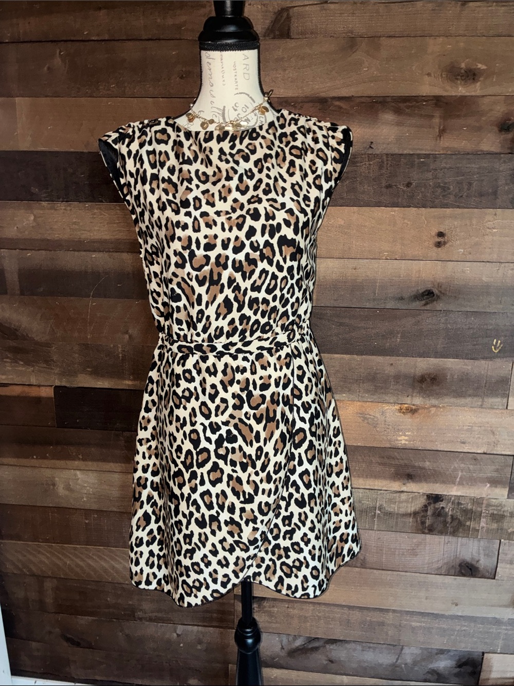 H&M Leopard Print Mini Dress - Tan & Black